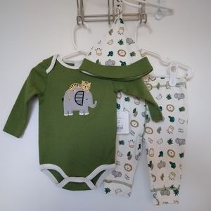 NWT Starting Out 3 Piece Elephant Outfit 6m